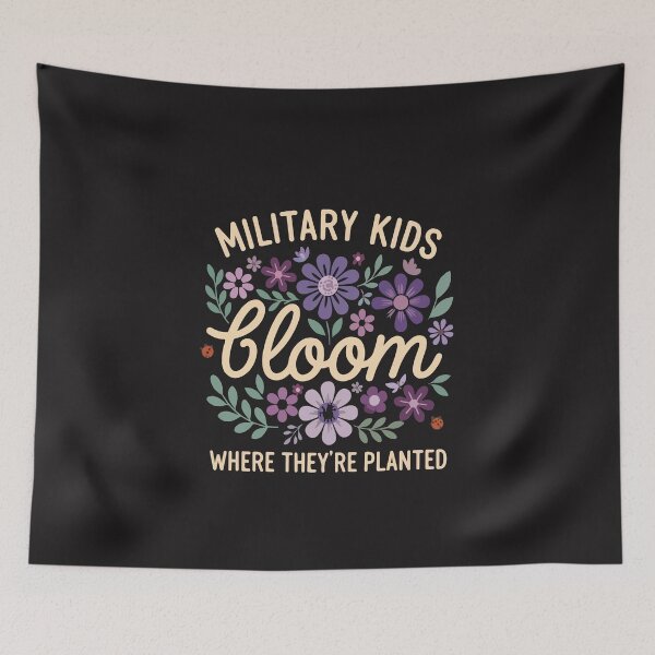 Item preview, Military Kid Bloom Where Planted Purple Up Dandelion designed and sold by kiralynstration.