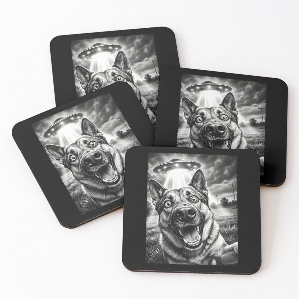 Item preview, Vintage Norwegian Elkhound UFO Alien Dog Mom Dad Lover designed and sold by TerryConnells.