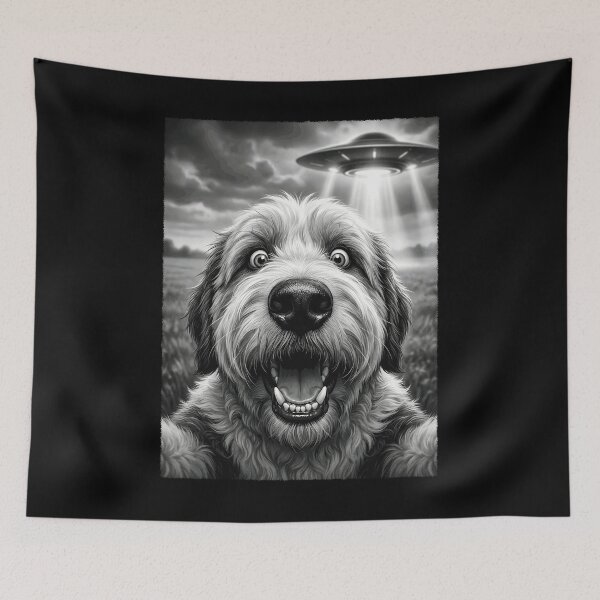 Item preview, Vintage Old English Sheepdog UFO Alien Dog Mom Dad Lover designed and sold by TerryConnells.