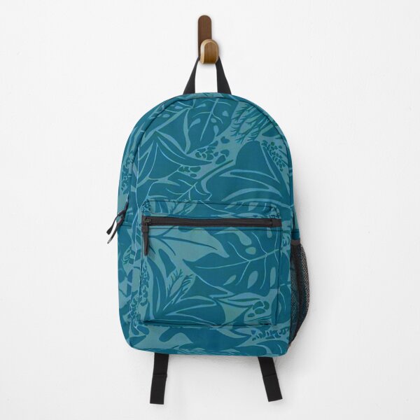 Item preview, Tropical Leaf Print Scrub Top / Teal Botanical T-Shirt / Jungle Sticker Design designed and sold by SajolCanva.