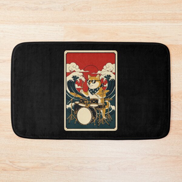 Item preview, Cool Shiba Drummer Retro Wave Funny Dog Music designed and sold by JordynLadukeg65.