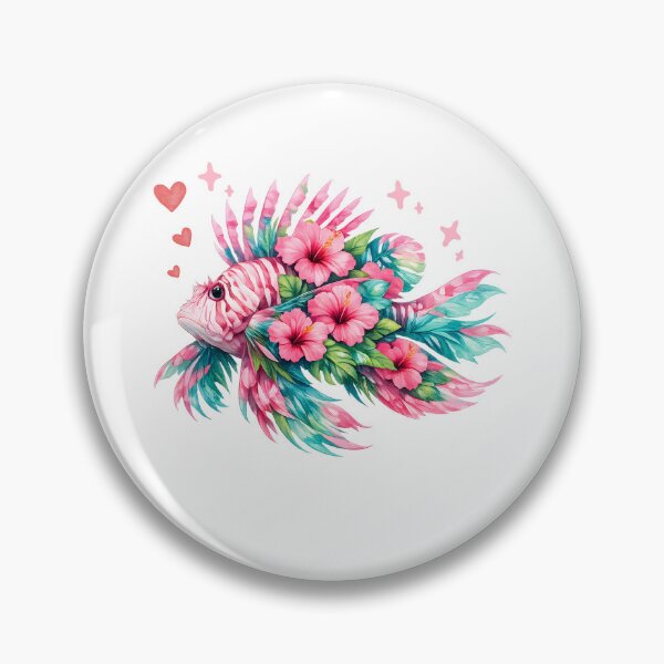 Item preview, Lionfish Tropical Floral Ocean Art designed and sold by JessArty ⭐⭐⭐⭐⭐.