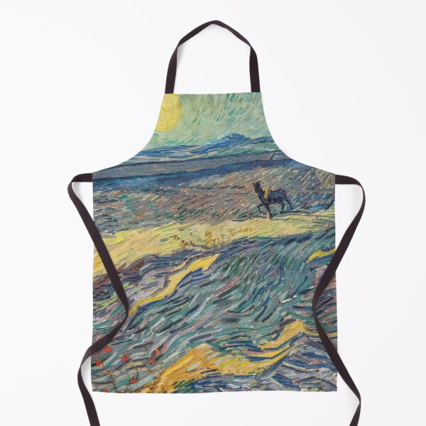 Item preview, Field With Plowing Farmers by Vincent van Gogh: Post Impressionist Landscape Poster designed and sold by artofuniverse.