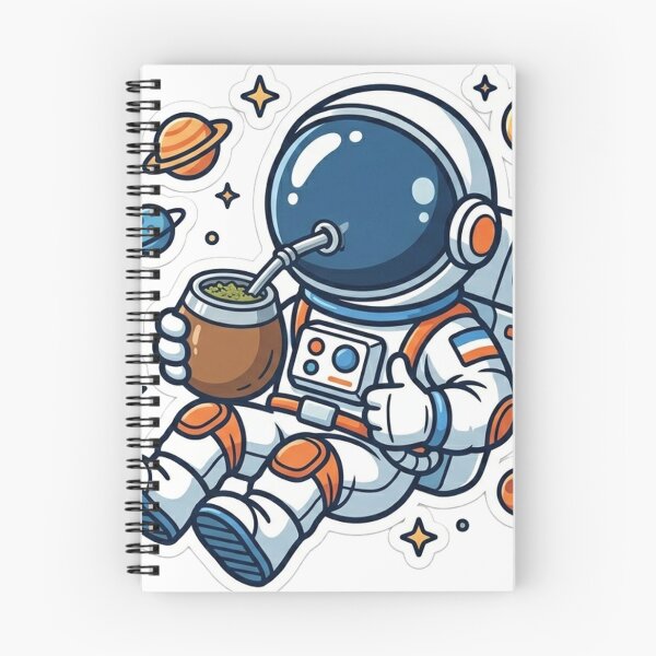 Item preview, osmic Astronaut Drinking Yerba Mate in Space designed and sold by Guryl Michal Designs.