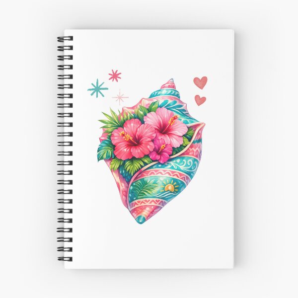 Item preview, Tropical Hibiscus Floral Conch Shell Art designed and sold by JessArty ⭐⭐⭐⭐⭐.