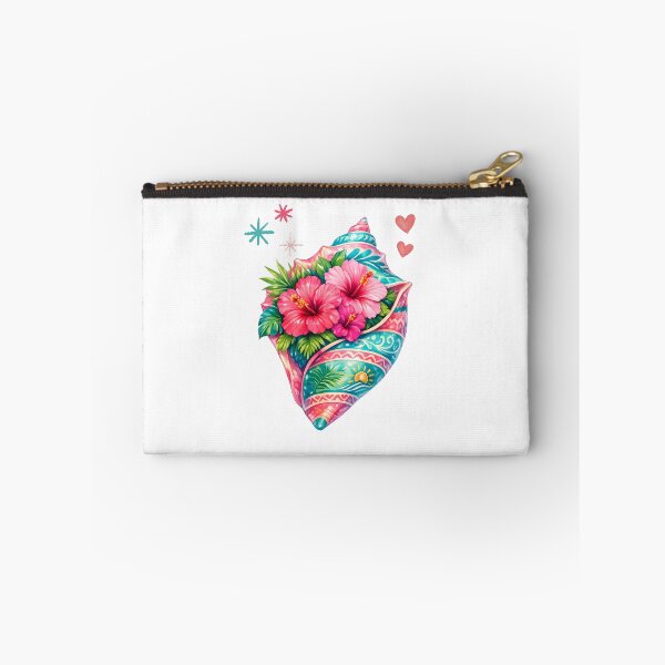 Item preview, Tropical Hibiscus Floral Conch Shell Art designed and sold by JessArty ⭐⭐⭐⭐⭐.