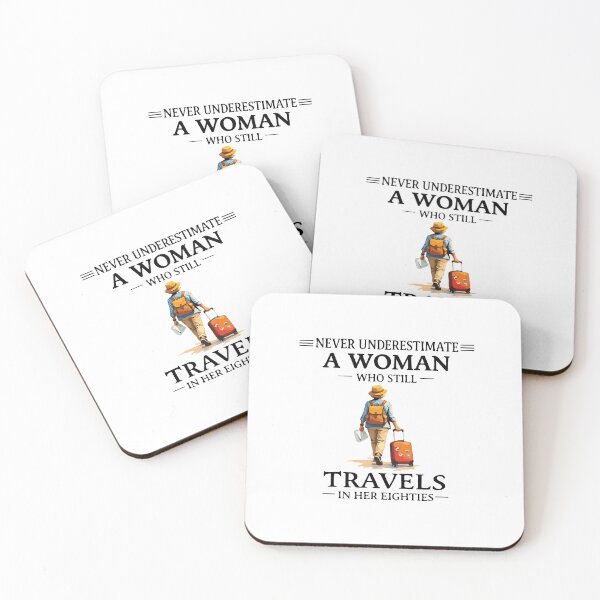 Item preview, Never Underestimate Woman 80s Travel Lover Grandma Gift designed and sold by kiralynstration.