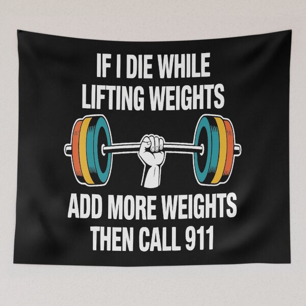 Item preview, If I Die While Lifting Weights Funny Gym Humor designed and sold by eliramaison.