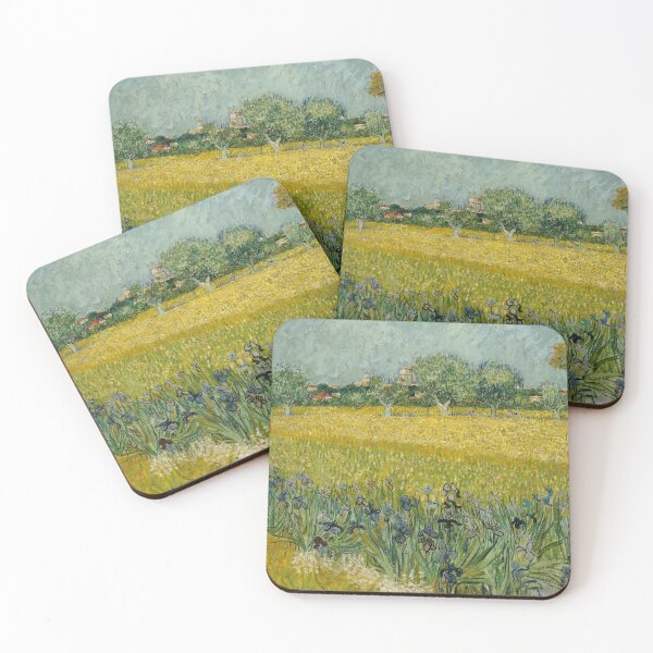 Item preview, Field With Flowers Near Arles by Vincent van Gogh: Post Impressionist Landscape designed and sold by artofuniverse.