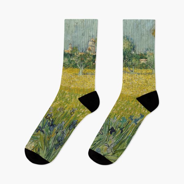 Item preview, Field With Flowers Near Arles by Vincent van Gogh: Post Impressionist Landscape designed and sold by artofuniverse.