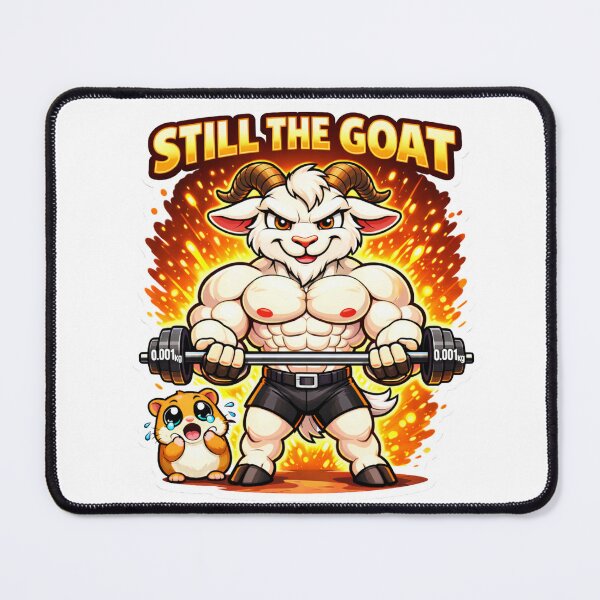 Item preview, Still The GOAT Funny Gym T-Shirt – Cute Strong Goat Meme Workout Design designed and sold by les3cerises.