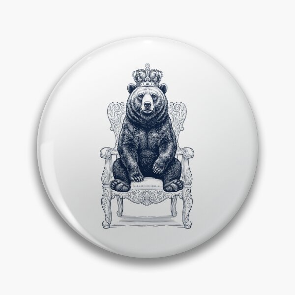 Item preview, Vintage Bear King Crown Funny Animal Lover designed and sold by DoodleTortle.