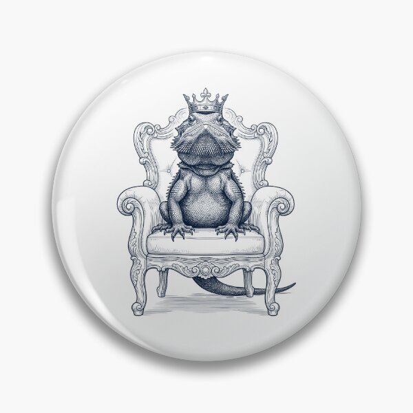 Item preview, Vintage Bearded Dragon King Crown Funny Animal Lover designed and sold by DoodleTortle.