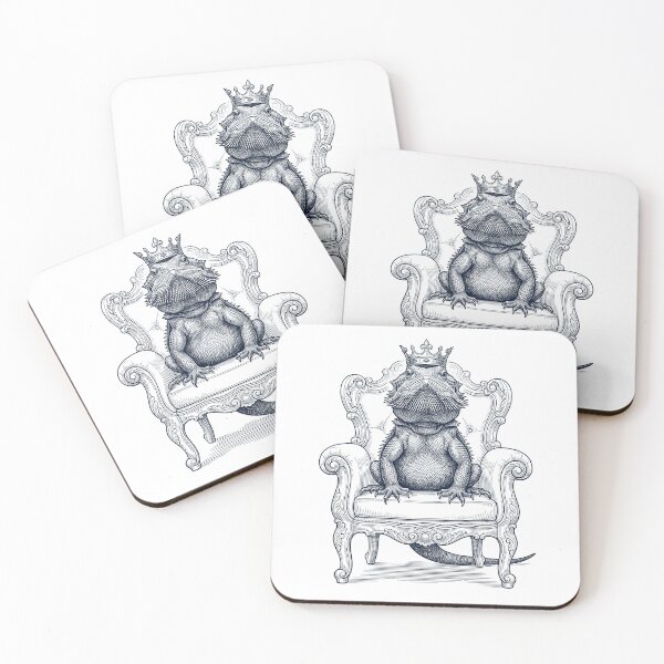Item preview, Vintage Bearded Dragon King Crown Funny Animal Lover designed and sold by DoodleTortle.