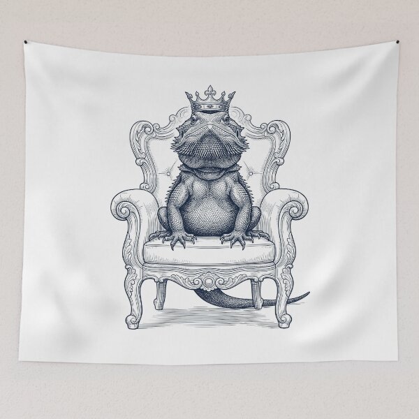 Item preview, Vintage Bearded Dragon King Crown Funny Animal Lover designed and sold by DoodleTortle.