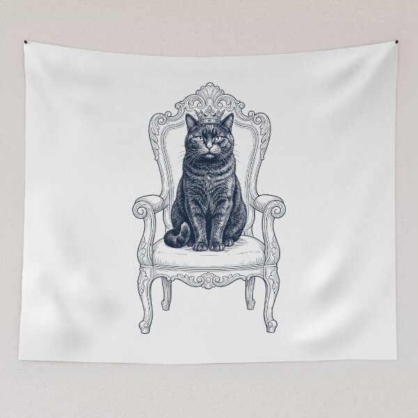 Item preview, Vintage Black Cat King Crown Funny Animal Lover designed and sold by DoodleTortle.