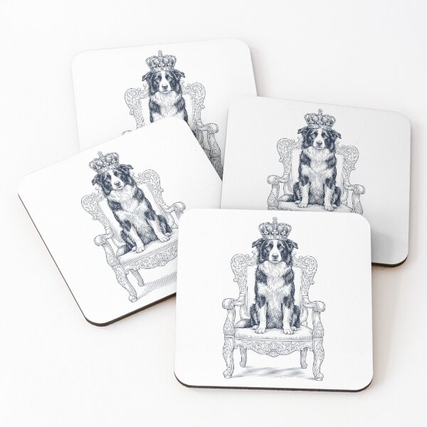 Item preview, Vintage Border Collie King Crown Funny Dog Lover designed and sold by DoodleTortle.
