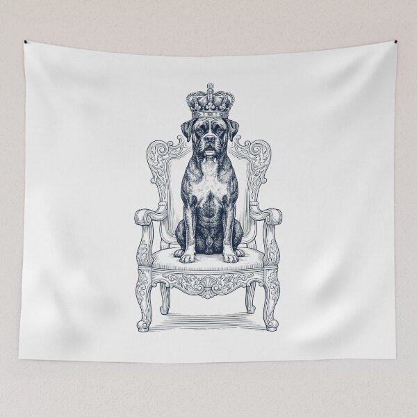 Item preview, Vintage Boxer Dog King Crown Funny Dog Lover designed and sold by DoodleTortle.