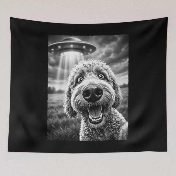 Item preview, Vintage Poodle UFO Alien Dog Mom Dad Lover designed and sold by TerryConnells.