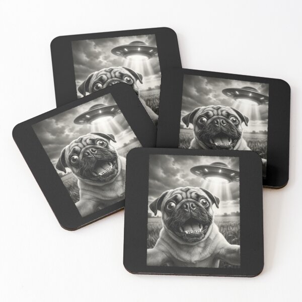 Item preview, Vintage Pug UFO Alien Dog Mom Dad Lover designed and sold by TerryConnells.