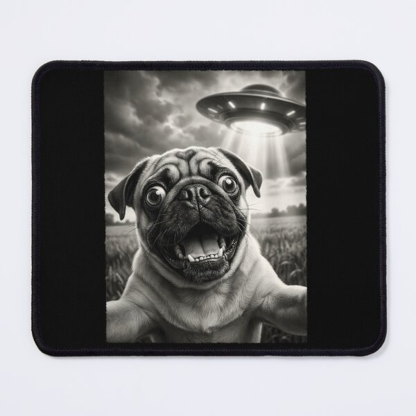 Item preview, Vintage Pug UFO Alien Dog Mom Dad Lover designed and sold by TerryConnells.
