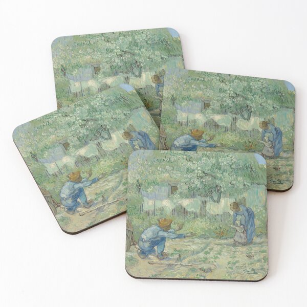 Item preview, First Steps After Millet by Vincent van Gogh: Post Impressionist Family Art Print designed and sold by artofuniverse.