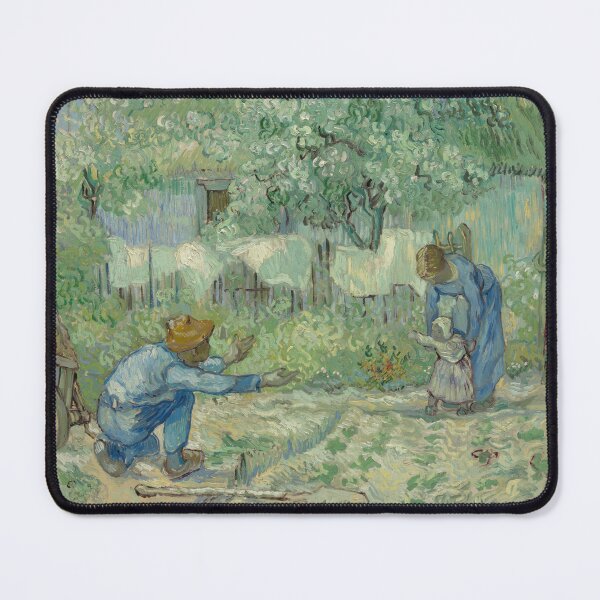 Item preview, First Steps After Millet by Vincent van Gogh: Post Impressionist Family Art Print designed and sold by artofuniverse.