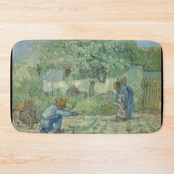 Item preview, First Steps After Millet by Vincent van Gogh: Post Impressionist Family Art Print designed and sold by artofuniverse.