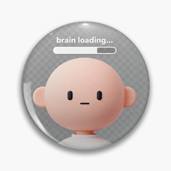 Item preview, Brain Loading Minimal Funny Mood Design designed and sold by CozyCramStudio.