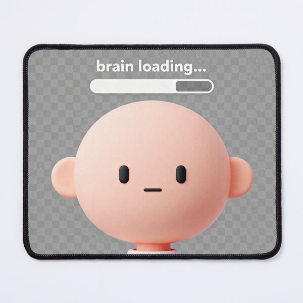 Item preview, Brain Loading Minimal Funny Mood Design designed and sold by CozyCramStudio.