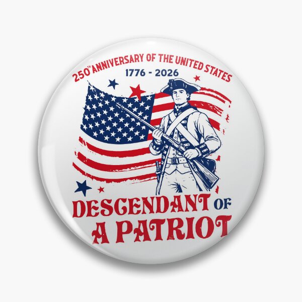 Item preview, 250th Anniversary USA Descendant Of A Patriot Shirt, America 1776 Heritage designed and sold by MutzelArts.