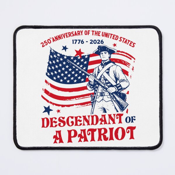 Item preview, 250th Anniversary USA Descendant Of A Patriot Shirt, America 1776 Heritage designed and sold by MutzelArts.