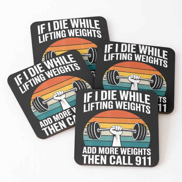Item preview, If I Die While Lifting Weights Retro Gym Humor designed and sold by eliramaison.