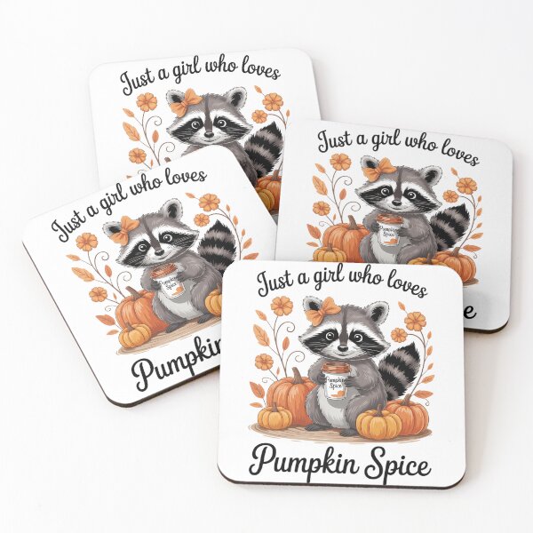 Item preview, Just A Girl Who Loves Pumpkin Spice Raccoon Fall Vibes designed and sold by TrinaEspinoza.