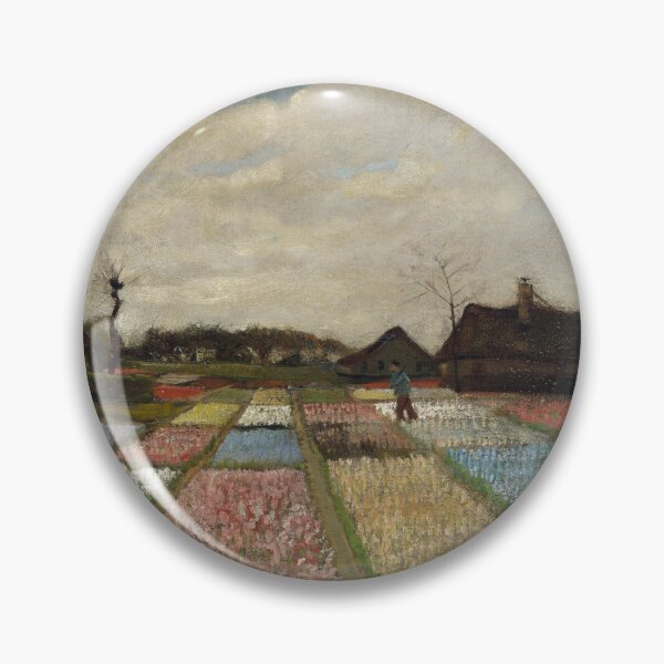 Item preview, Flower Beds in Holland by Vincent van Gogh: Rustic Countryside Fine Art Print designed and sold by artofuniverse.