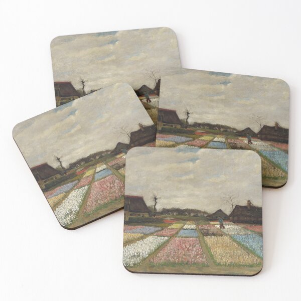 Item preview, Flower Beds in Holland by Vincent van Gogh: Rustic Countryside Fine Art Print designed and sold by artofuniverse.
