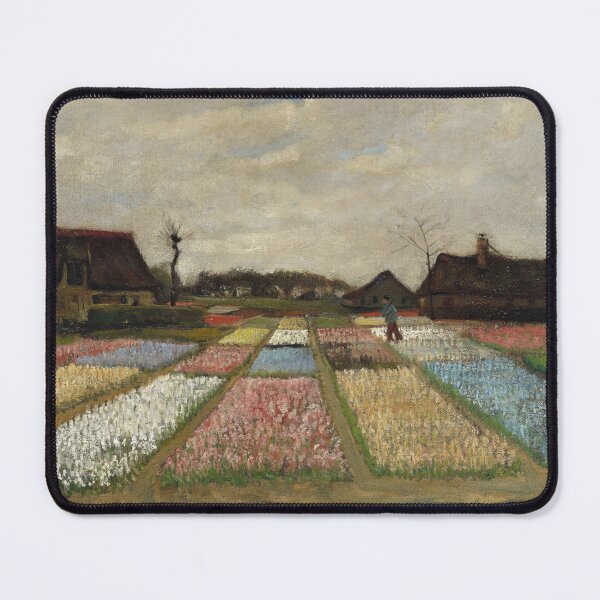 Item preview, Flower Beds in Holland by Vincent van Gogh: Rustic Countryside Fine Art Print designed and sold by artofuniverse.