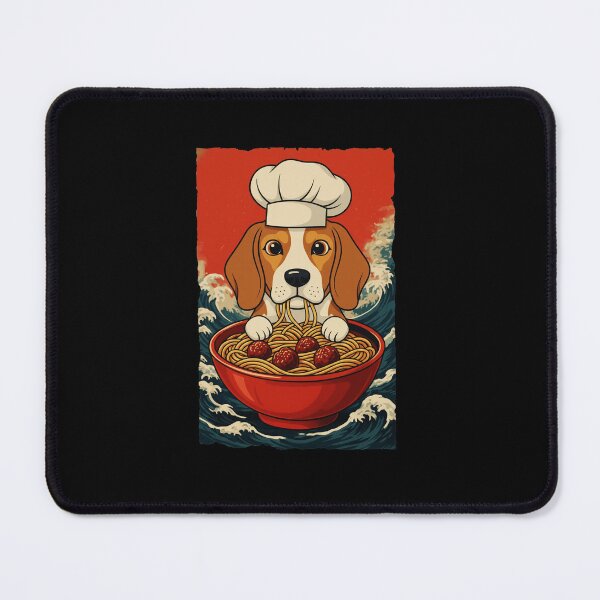 Item preview, Cute Dog Eating Spaghetti Chef Vintage Style designed and sold by JordynLadukeg65.