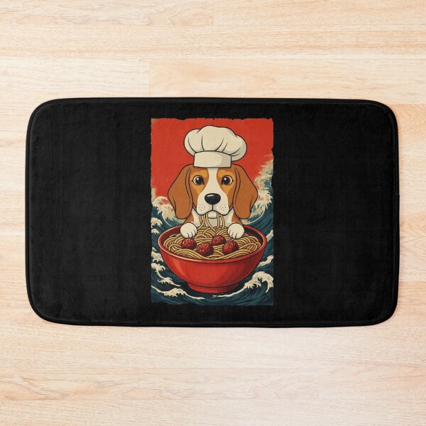 Item preview, Cute Dog Eating Spaghetti Chef Vintage Style designed and sold by JordynLadukeg65.