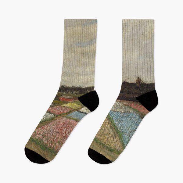 Item preview, Flower Beds in Holland by Vincent van Gogh: Rustic Countryside Fine Art Print designed and sold by artofuniverse.