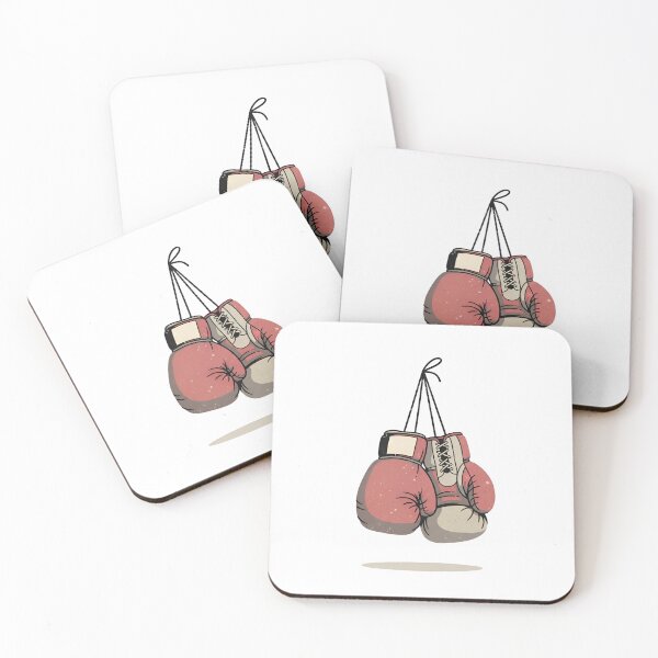 Item preview, a single pink boxing glove lying on a white surface with a black background designed and sold by VerizalShop.