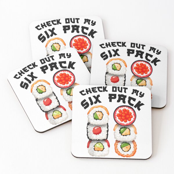 Item preview, Check Out My Six Pack Sushi Funny Food designed and sold by eliramaison.