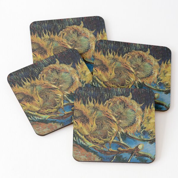 Item preview, Four Sunflowers Gone to Seed by Vincent van Gogh: Post Impressionist Poster designed and sold by artofuniverse.
