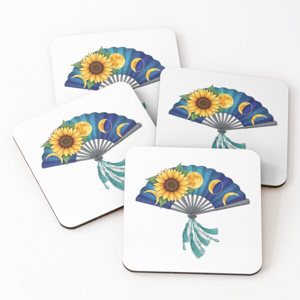 Item preview, Sunflower Moon Phase Fan designed and sold by pumsquare.