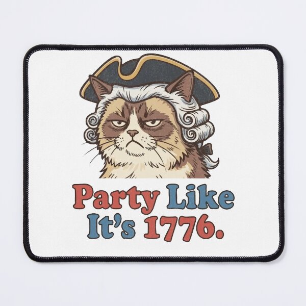 Item preview, Party Like It's 1776, Funny Patriotic Cat designed and sold by MutzelArts.