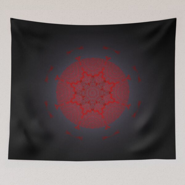 Item preview, Vibrant Red Starburst with Radiant Core designed and sold by IntelliMindDesigns.