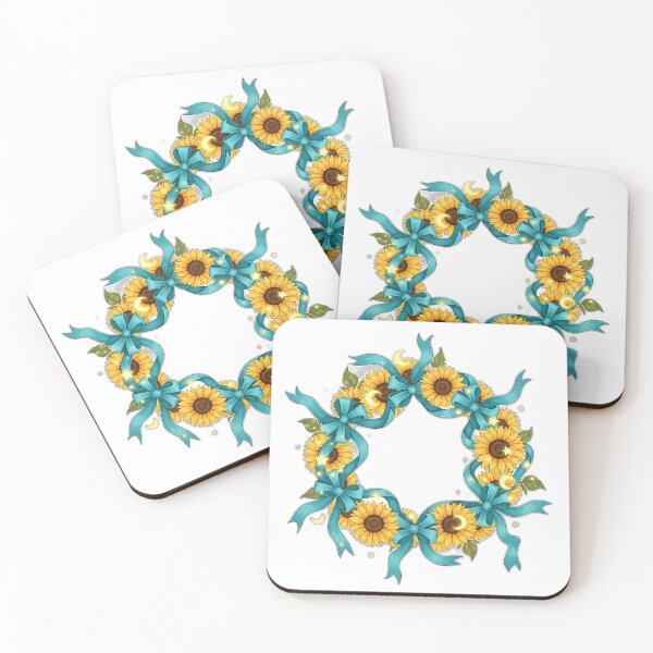 Item preview, Sunflower Ribbon Wreath designed and sold by pumsquare.