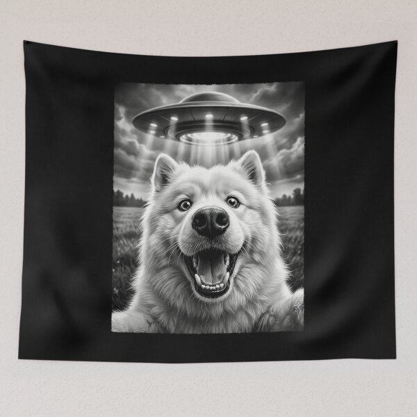 Item preview, Vintage Samoyed UFO Alien Dog Mom Dad Lover designed and sold by TerryConnells.