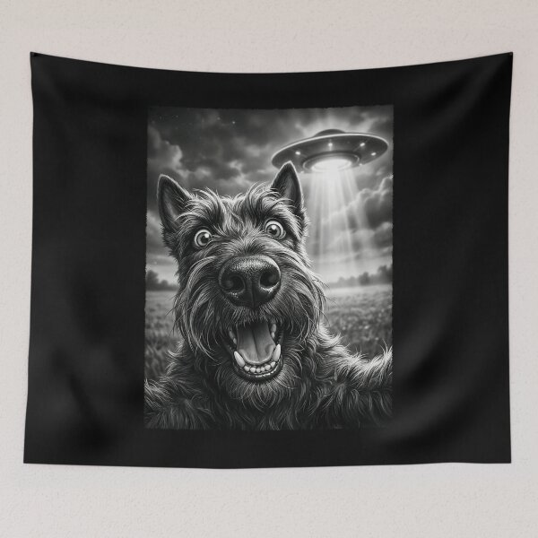 Item preview, Vintage Scottish Terrier UFO Alien Dog Mom Dad Lover designed and sold by TerryConnells.