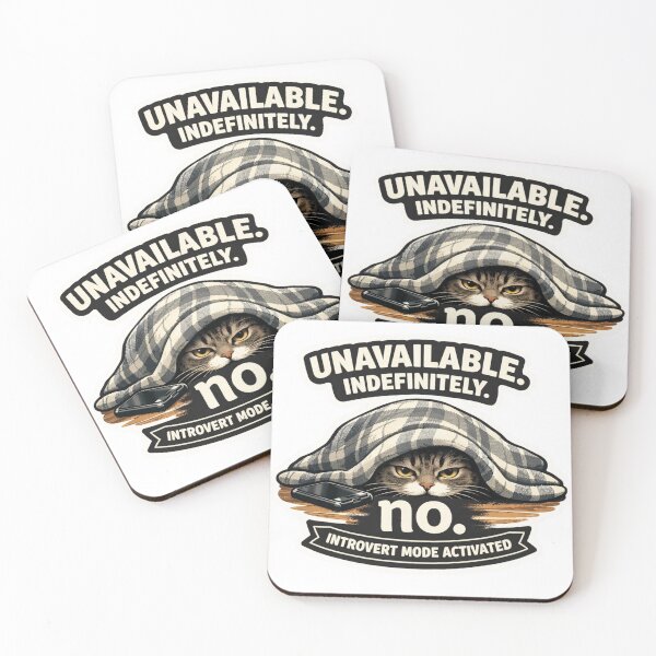 Item preview, Unavailable Indefinitely Cat Introvert Sticker designed and sold by Gentlestate.